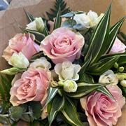 Florist choice of roses, lisianthus and greenery