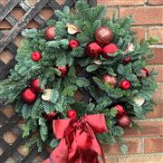 Christmas wreath in reds &amp; golds